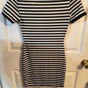 SHEIN, XS, Black and White Stripes dress